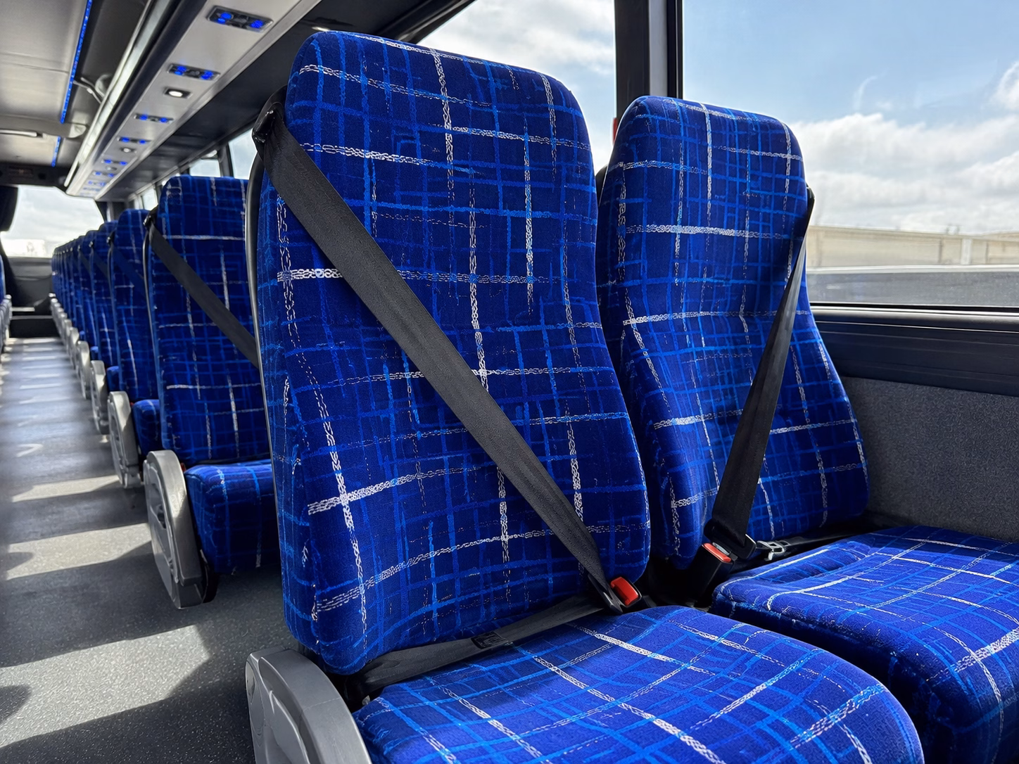 seattle charter bus services interior